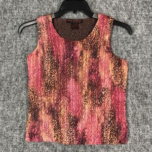 Pleats Top Womens Medium Accordion Blouse Dress Pings Sleeveless Business Career